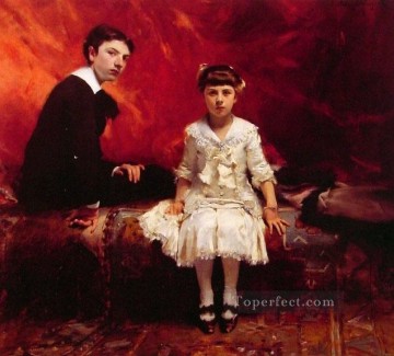 Retrato de Edouard y MarieLoise Pailleron John Singer Sargent Pinturas al óleo